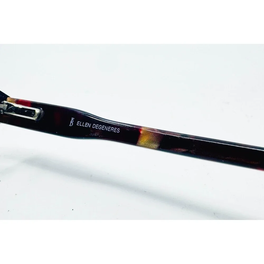 Ellen DeGeneres Eyeglass Frames Womens Black Tortoise Round ED503 50-19-143